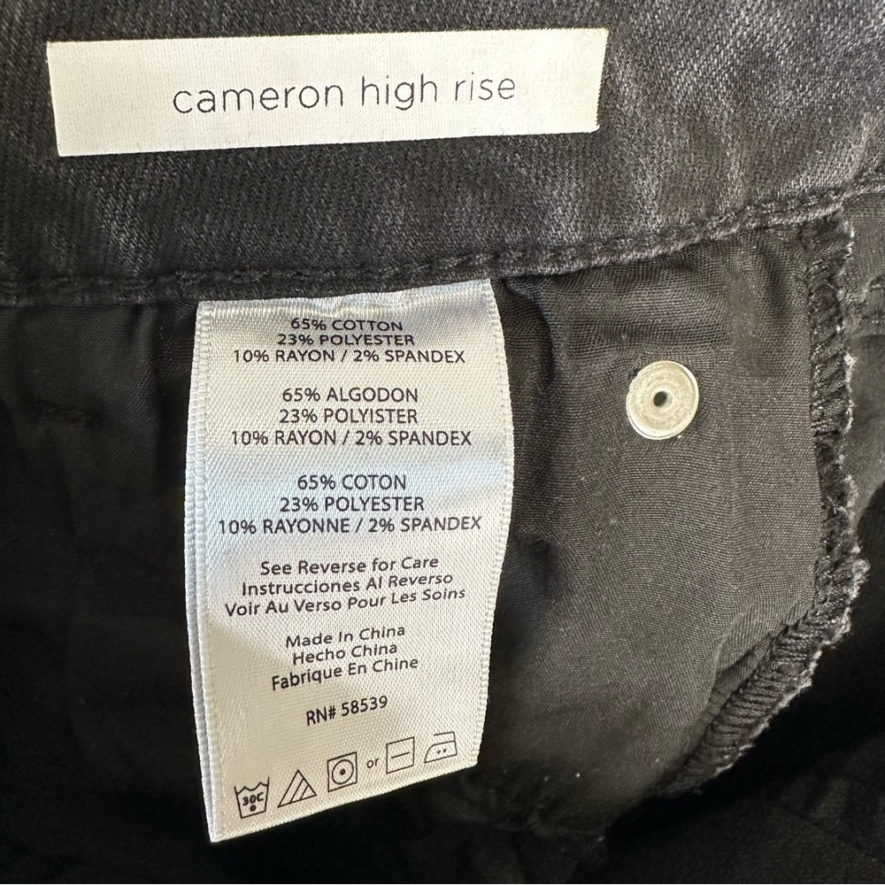 STS Blue Jeans Womens 30 Waist Black Cameron High Rise Distressed - Picture 7 of 8